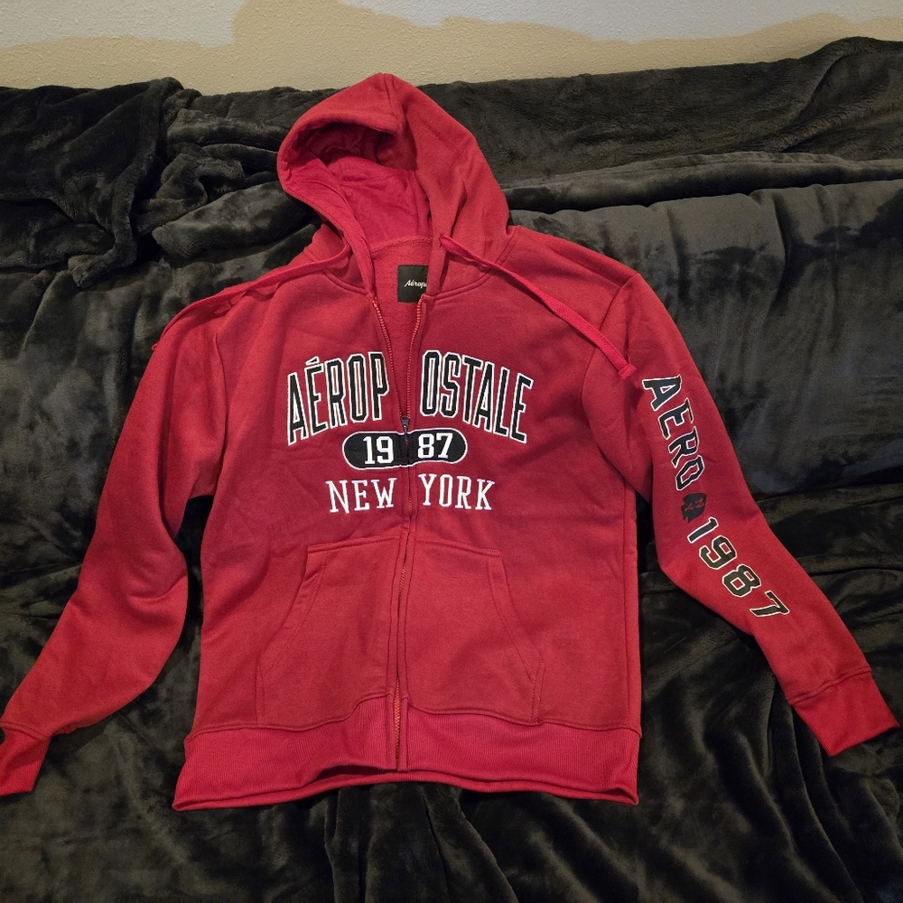 Aeropostale mens XL Red Hoodie Jacket